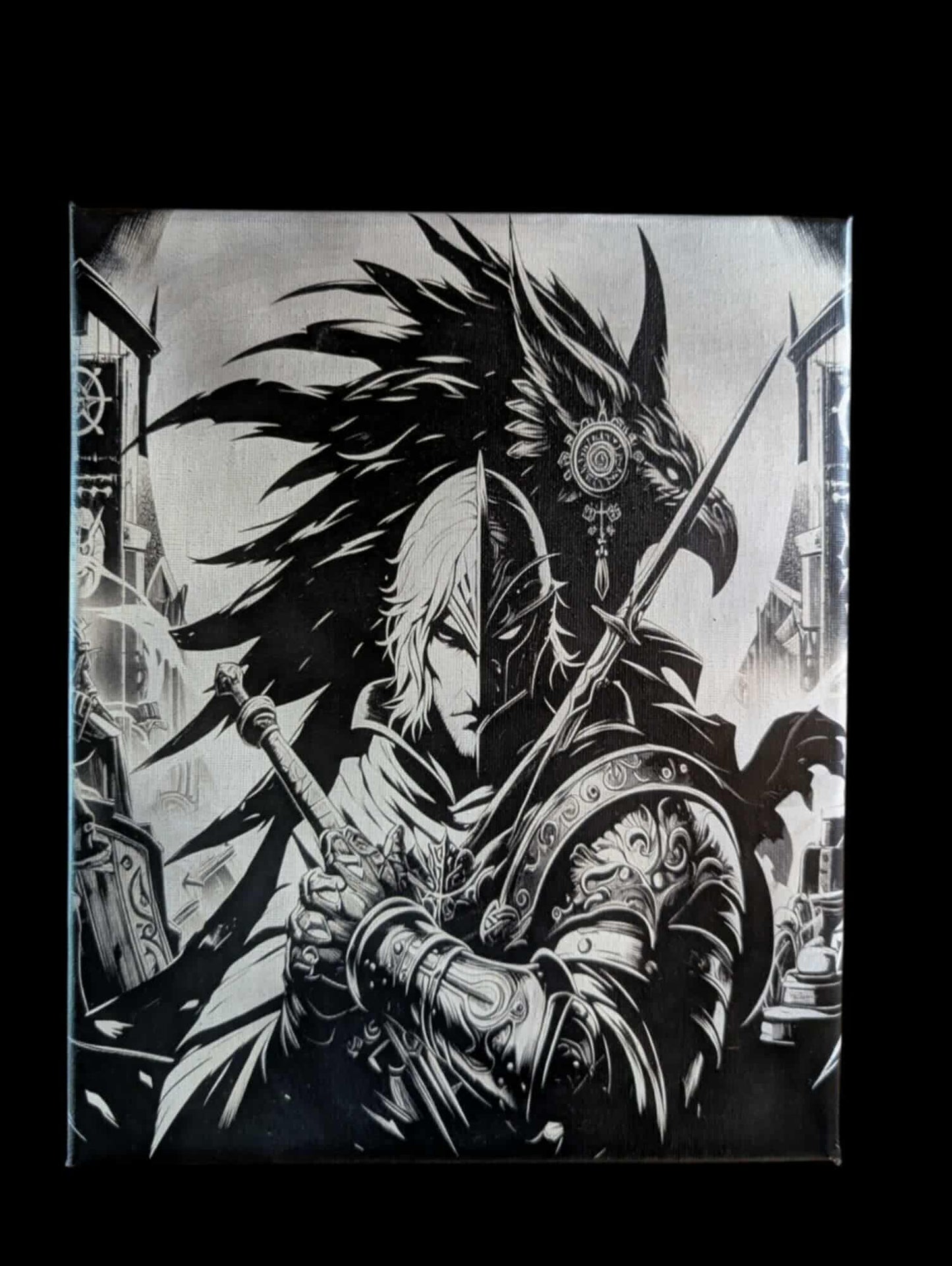 L’Ombre du Paladin – Gravure sur toile