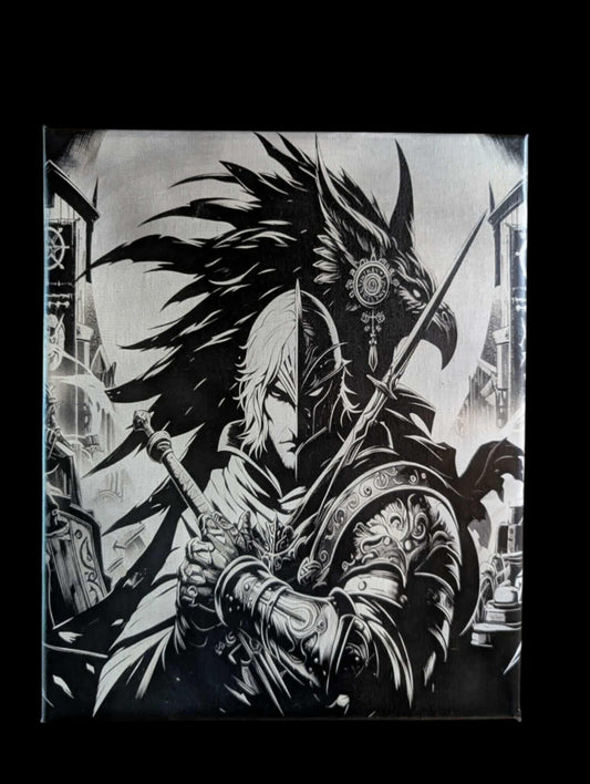 L’Ombre du Paladin – Gravure sur toile